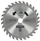 Timoly Cirkelzaagblad Xt50514004440 - 160 mm Diameter, 20 mm Boring, 30 Tanden Hardmetaal, Verloopring Ø 16 mm