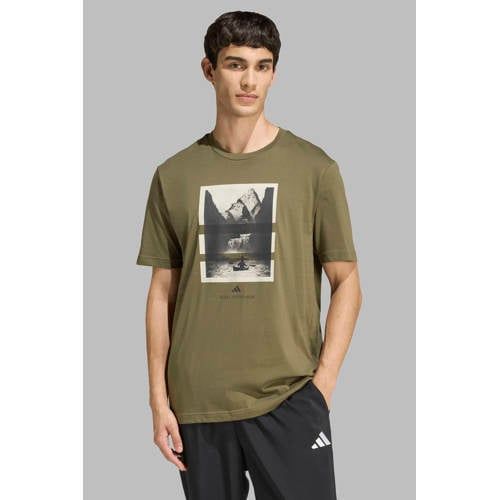 adidas Sportswear T-shirt olijfgroen