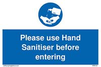 Gebruik Hand Sanitiser voordat u