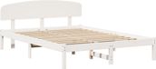 vidaXL Bedframe met hoofdeinde Wit 160 x 200 cm Massief grenenhout