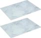 Secret de Gourmet Snijplank rechthoek wit met marmer print 40 x 30 cm van glas - 2x