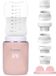 Lovinoo Flessenwarmer Onderweg - Draagbare Draadloze Baby Flessenwarmer - Flesverwarmer - 4 Temperatuurniveaus - USB Oplaadbaar - Incl. 6 Adapters - 13.200 mAh - Roze