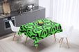 Bonamaison Tafelkleed, Anti-Mold, Sneldrogend, Waterdicht, 100% Polyester Tafellaken, Neon groene rook, 140 x 140 Cm