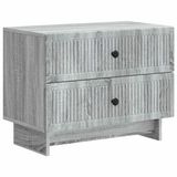 vidaXL Nachtkastje Grijs sonoma 62 x 34,5 x 47,5 cm Bewerkt hout
