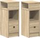 vidaXL Nachtkastjes 2 st met lade 25x31x66 cm sonoma eikenkleurig