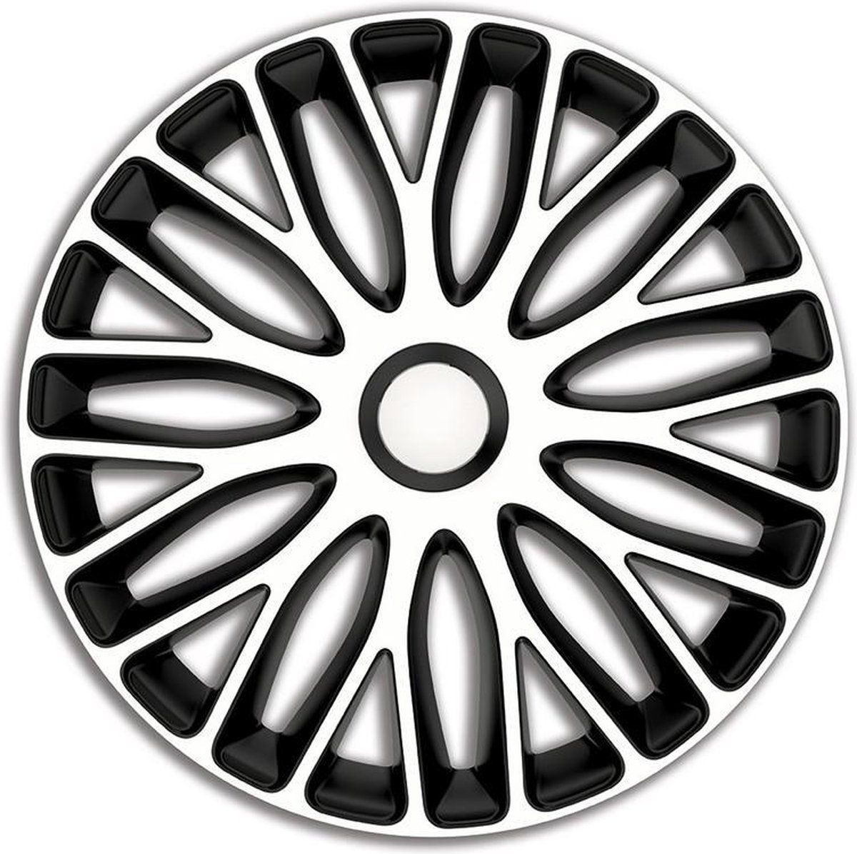 AutoStyle wieldoppen Mugello 17 inch ABS wit/zwart set van 4