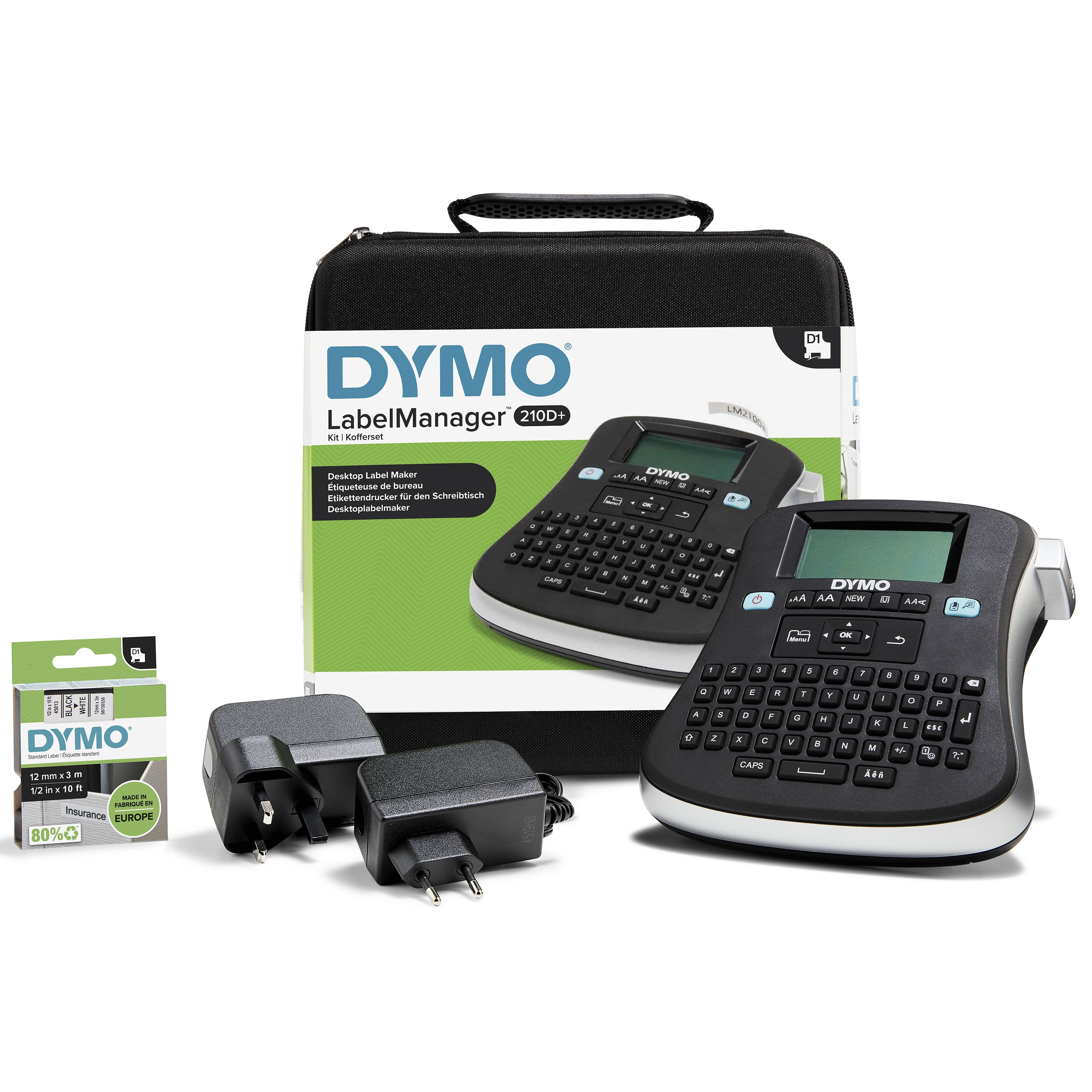 DYMO LabelManager 210D+ QWERTY Label Printer Kit with Case