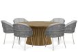 Santika Furniture Santika Pebble/Fungo 180 cm dining tuinset 7-delig