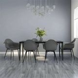 vidaXL Eetkamerstoelen 6 st PP grijs