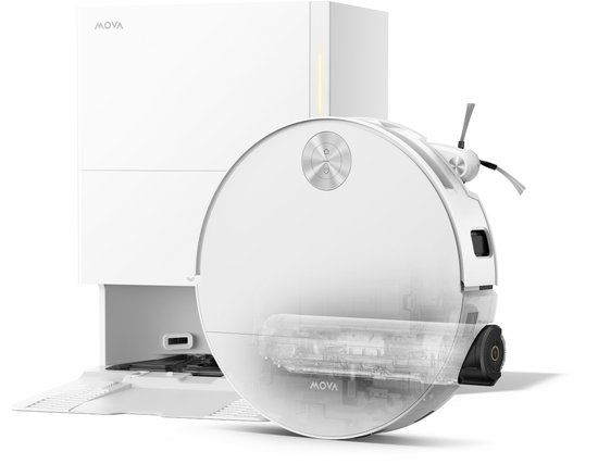 Mova S70 Roller Robotstofzuiger met HydroForce Dweilfunctie | 28.000Pa | Zelfreinigend | Automatisch Legen | 90mm Ultraslank Design