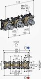 Hotbath Douchethermostaat Cobber Inbouw Met 2 Stopkranen Mat Zwart (excl. inbouwdeel)