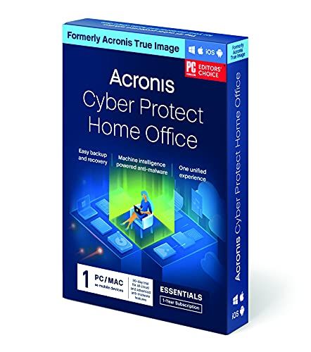 Acronis Cyber Protect Home Office Essentials - 1 Computer - 1 jaar - Software