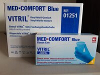 Med-comfort blue vitril handschoenen maat S - 100 stuks