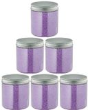 Claudius Cosmetics B.V. Badkaviaar Lavendel - 200 gram - Pot met aluminium deksel - set van 6 stuks - bad parels voor in bad