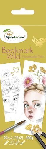 MY MANDARINE GY173C - Kleurboek Bladwijzers Wild - 24 pagina's - 6x17 cm