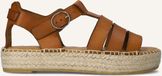 Shabbies Amsterdam Shabbies Kira Iris Sandalen - Dames - Camel - Maat 41