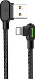 DrPhone MDD Series Lightning Câble de charge 2.4A – Cordon de charge – Câble & données coudé en nylon tressé à 90 degrés – Convient pour iPhone / iPad Lightning 0.5 mètre