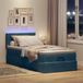 Maison Exclusive - Cadre de lit ottoman avec matelas bleu foncé 90x190 cm velours