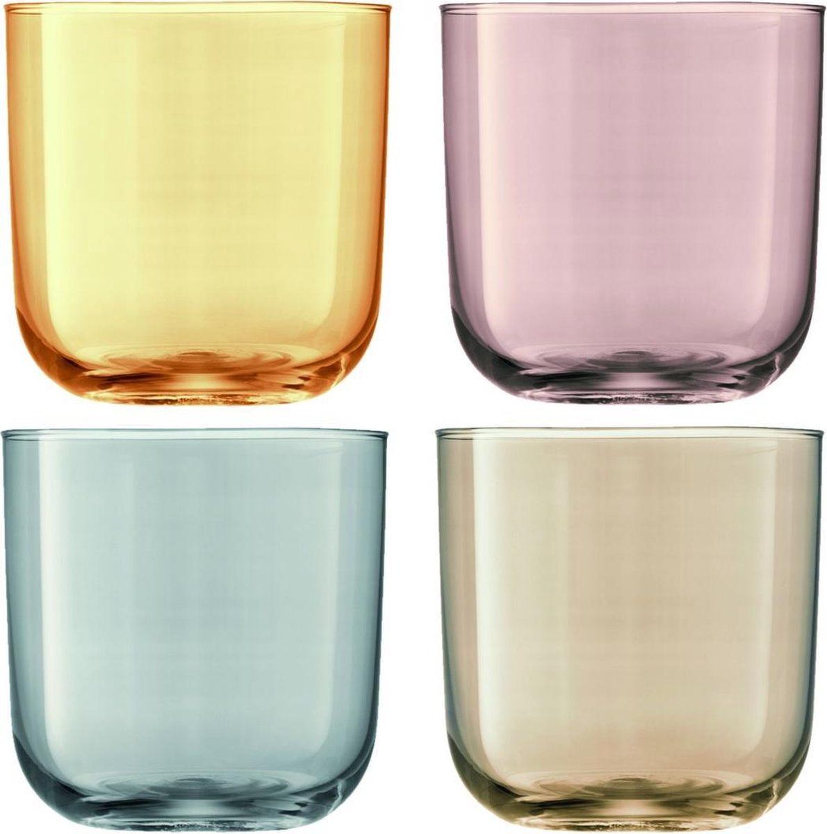 LSA International Polka Waterglas - 420 ml - 4 Stuks - Metallic Assorti