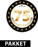 Merkloos 75 jaar versiering pakket klein