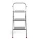 Kleeneze KL068514EU 3-Step Folding DIY Stepladder, Non-Slip Feet, Collapsible for Compact Storage, Ergonomic & Lightweight Design, Strong Steel Structure, Safety Clip, 150kg Capacity, 105cm, Pink/Grey