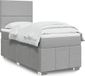 Maison Exclusive - Sommier à lattes de lit avec matelas gris clair 90x200 cm tissu
