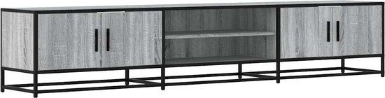 vidaXL TV-meubel 210x35x41 cm bewerkt hout grijs sonoma eikenkleurig