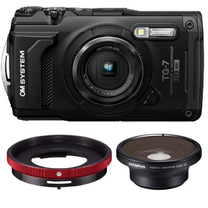 OM SYSTEM Tough TG-7 Fisheye Kit - Zwart