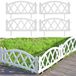 Blanc Plastique Clôture de jardin pour parterres de fleurs
