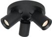 Artdelight Spot Megano 3 lichts Ø 22 cm zwart
