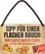 Retro Metalen Bord met Dieet Humor voor Decoratie