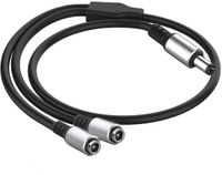 Câble d'alimentation répartiteur 5,5x2,1 mm vers 5,5x2,1 mm, femelle vers mâle – Convient pour CCTV, caméras de sécurité, moniteur, broderie LED
