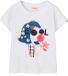 Boboli T-shirt à manches courtes blanc 3 ans fille