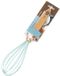 MY WAVE Garde met houten handvat en blauwe siliconen kop, roestvrij staal