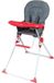 BAMBIKID Chaise haute fixe - 6 mois - Mixte - Gris et rouge