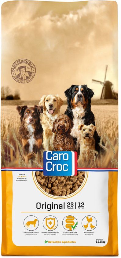 Carocroc Original 23/12 - Hondenbrokken - Vlees en Gevogelte - 12.5 kg