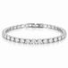 LGT JWLS Zilverkleurige Dames Tennisarmband met Witte Zirkonia 4 mm - 17cm
