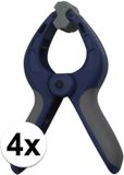 Ben Tools Kleine zeilklem / zeilclip 4 inch - 4 stuks - kunststof - dekzeil klemmen