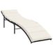 VidaXL Lounge Tuinstoel Gecapitonneerde zitting Polyrattan Staal Crème Wit