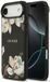 Guess Grained Flowers Classic MagSafe iPhone 17 Air Case - Black