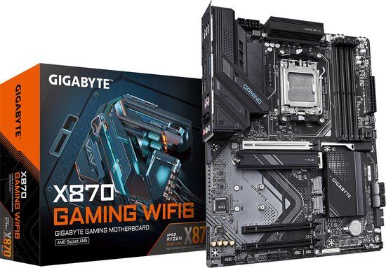 Gigabyte X870 GAMING WIFI6 - Moederbord ATX - Socket AM5 - DDR5 - USB4 - Wi-Fi 6 - Realtek Audio