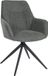CLP Jules Eetkamerstoel - Draaibaar - Fauteuil - Met armleuning - Metaal frame - Stof - grijs