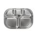 PURE COOK 5-Section Stainless Steel Dinner Plate