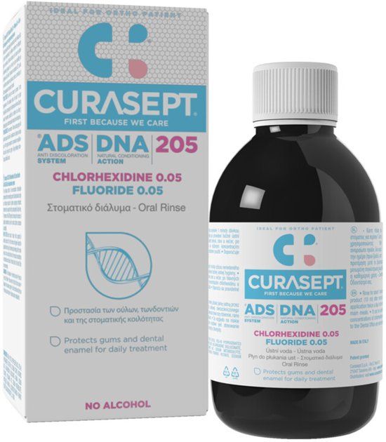 Curasept Mondspoeling ADS DNA 205 0,05% CHX + 0,05% FL - 200 ml