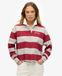 Superdry Athletic Essentials Rugby-oberteil mit Streifen Red - Taille: 36