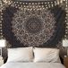 Psychedelisch Edeesky Zwart mandala wandtapijt, psychedelisch wandtapijt, esthetische Indiase hippie muurdecoratie, Boheemse muurkunst, boho, woondecoratie voor slaapkamer, woonkamer, slaapzaal