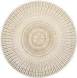 Zeller Placemat - 4x - rond - goudkleurig - met geponste gaatjes - Dia 41 cm