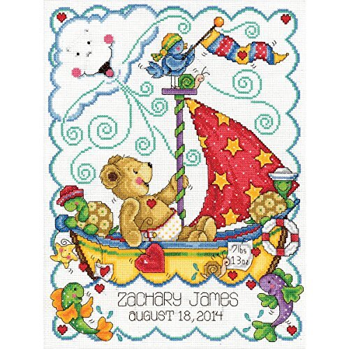 Tobin Tobin Baby Sail Away Sampler, 11 x 14-inch