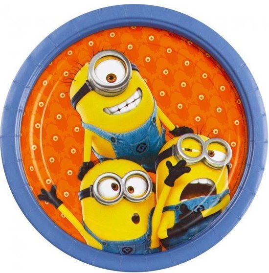 Procos Feestborden Minions Junior 18 Cm Papier 8 Stuks Multicolor