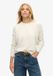 Superdry - Basic trui met ronde hals - Dames - Sweaters - Acryl/Polyester/Polyamide - Ecru - Maat UK14/EU42